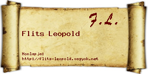 Flits Leopold névjegykártya