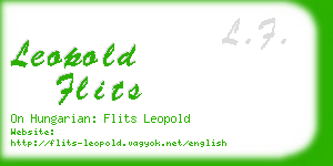 leopold flits business card